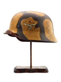 Super RARE German WWII Luftwaffe Camouflage Helmet