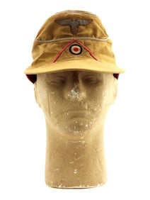 Ultra RARE German WWII Afrika Korps Officers M.40 PANZER Visored Field Cap.