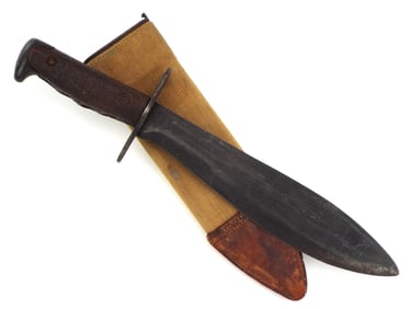 American WWI Model 1917 Bolo Knife by PLUM ST. LOUS dated 1918 with Original Scabbard