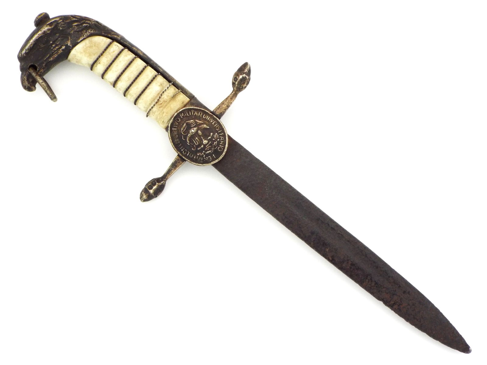 Very Interesting, Antique Mexican Eagle Head Fighting Knife Dagger. (1 of 15)