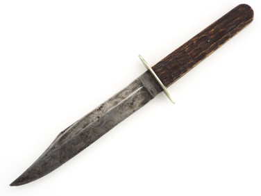 Antique 19th C. English Bowie Knife Nicely Etched Blade.
