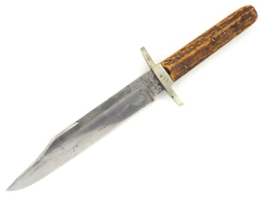 Antique American 19th C.Landers, Frary & Clark, LF&C Bowie Knife With Stag Handle.