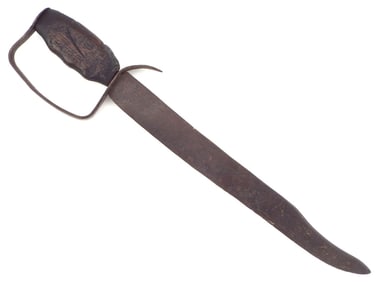 American Civil War era Confederate Soldier's Large D-guard Bowie Knife Sword.