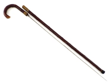 Fine American Civil War era Sword Cane with Nice Etched Blade