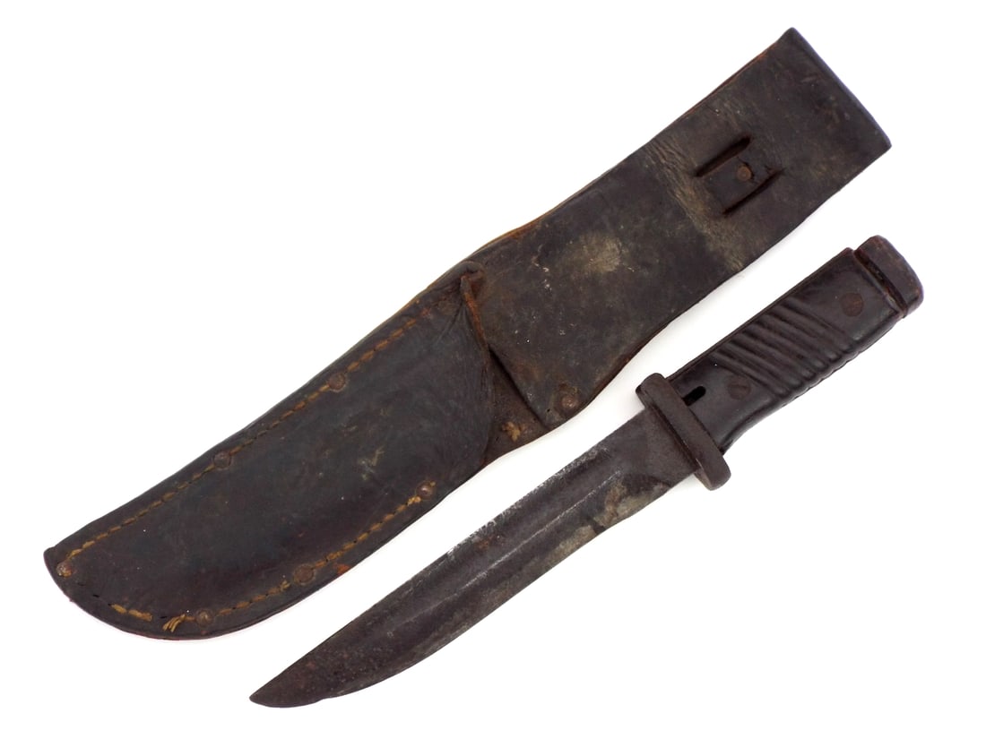 German WWII K98 Battle Bayonet Converted to Fighting Knife: German WWII K98 Battle Bayonet Converted to Fighting Knife. Full Length 9.5 inch Blade Length 6 inch