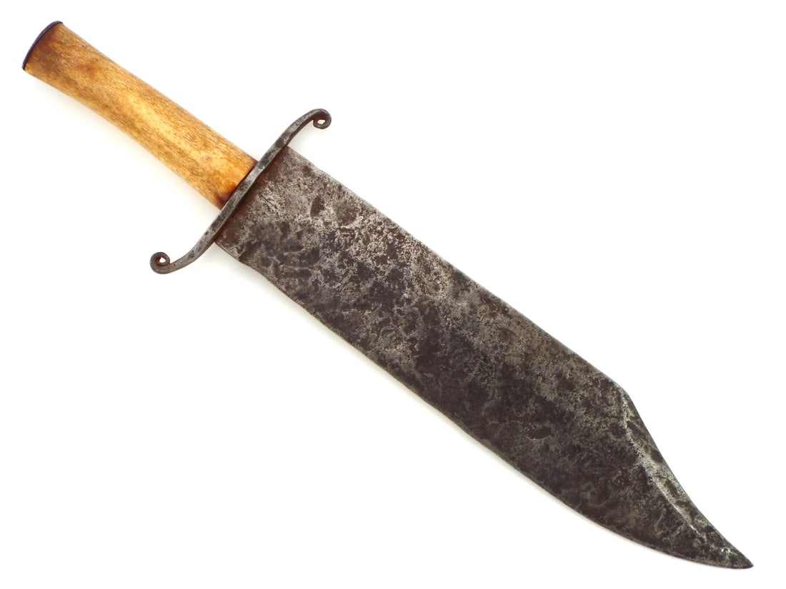 Large Antique American Civil War era Confederate Bowie Knife.Horn Handle (1 of 12)