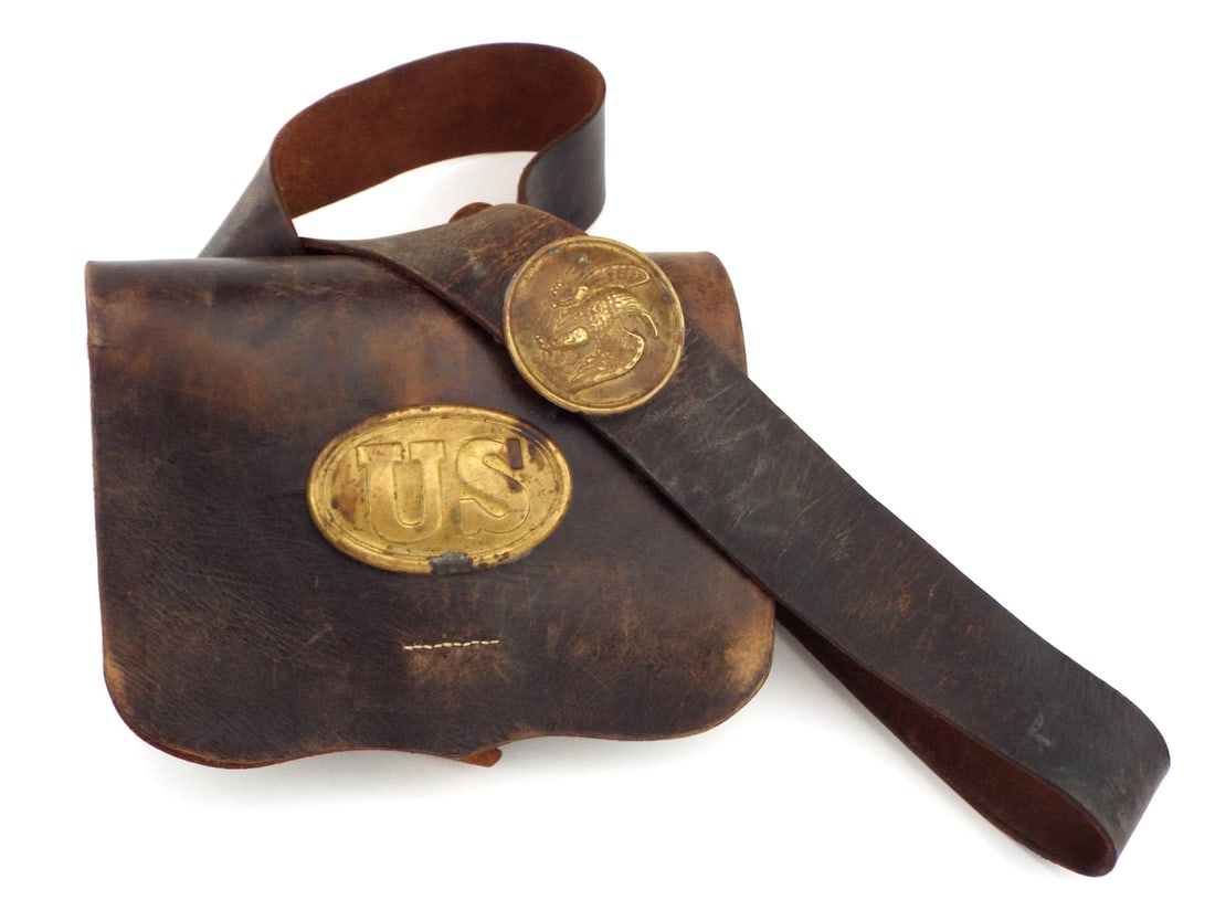 American Civil War Ammo Pouch & Ammo Dated 1862. (1 of 15)