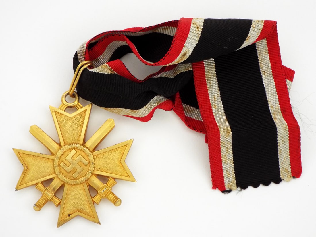 German WWII Merit Cross with Sword Medal: German WWII Merit Cross with Sword Medal. From Major Florida Collection