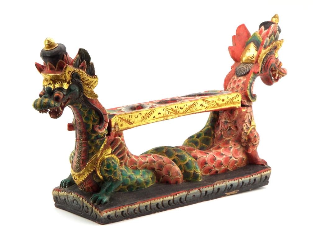 Large Antique Ornate Carved Wood Indonesian Kris Holder Stand (1 of 20)