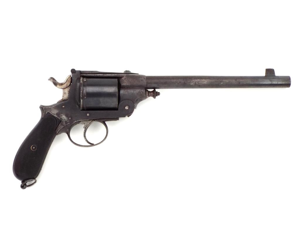 Antique Belgian BREVETE Pistol Revolver: Antique Belgian BREVETE Pistol Revolver. Full Length 16 Inches