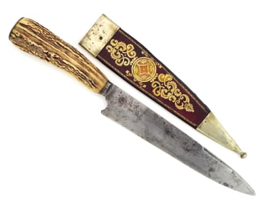Spectacular 19th C. British Guardless Bowie Knife by Cutler & Son SHEFFIELD