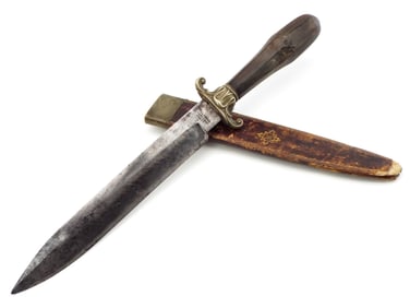 Early 19th C British Spearpoint Bowie Knife by James Rodgers, Sheffield