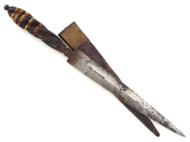 Very Good 18th C. Mediterranean Italian or Spanish Dagger Knife