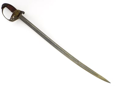 Antique Mexican Wars Cavalry Officers Battle Sword.