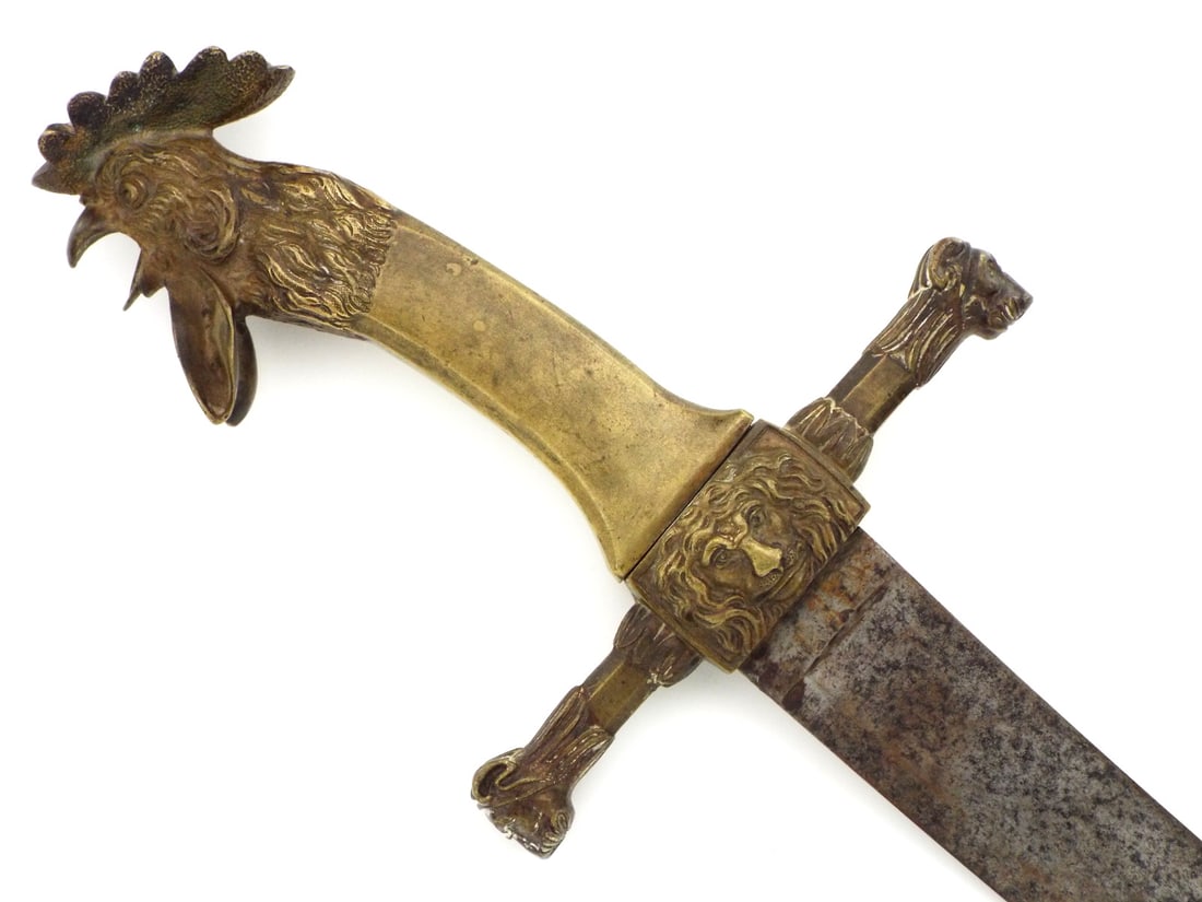 Scarce Napoleonic Wars era French Sappers Rooster Pommel Sword (1 of 17)