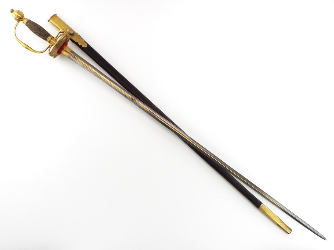 Superb FINE Quality 18th-19th C. High Ranking Officers DAMASCUS Sword Rapier (1 of 19)