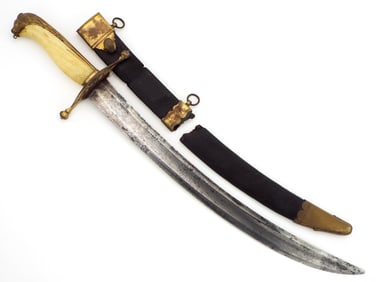 Antique British Napoleonic era Navy Officers Dirk Naval Dagger FINE Carved Handle
