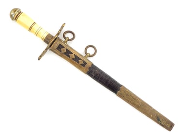 Uncommon American Made War Of 1812 Naval Dirk Midshipman's Naval Dagger.FINE Carved Handle,
