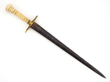 English 19 century Naval officer’s dirk, Napoleonic Wars era,etched blade with traces of gilt