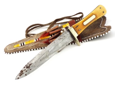 American California Gold Rush To Civil War Bowie Knife. Very FINE Hndale