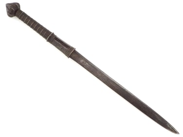 Very Good Asian Burmese DHA Dagger, Exquisite Silver Handle