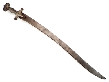 Very RARE 17th-18th C. Mughal Indian Tulwar Wootz Damascus SHAMSHIR Sword