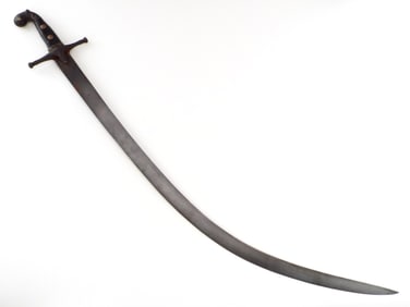 Rare Antique Islamic Ottoman Turkish or Russian Tatars DAMASCUS Shamshir Sword.