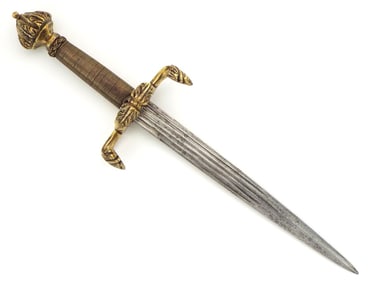 Antique Very Good German Saxon Knight's Left Hand Dagger