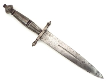 Antique Spanish Or Italian Iron Hilt Stiletto Dagger.