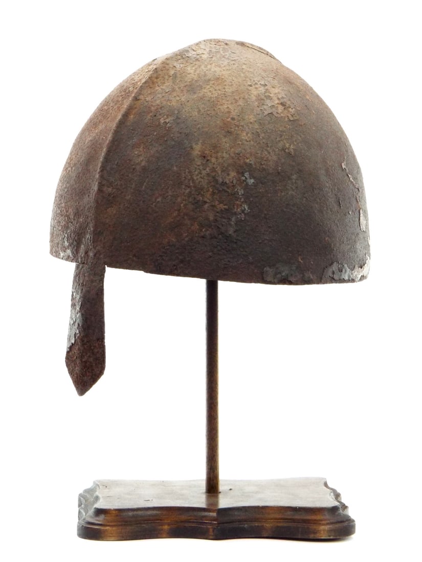 12th C. Excavated German Medieval Crusaders Nasal Helmet (1 of 13)