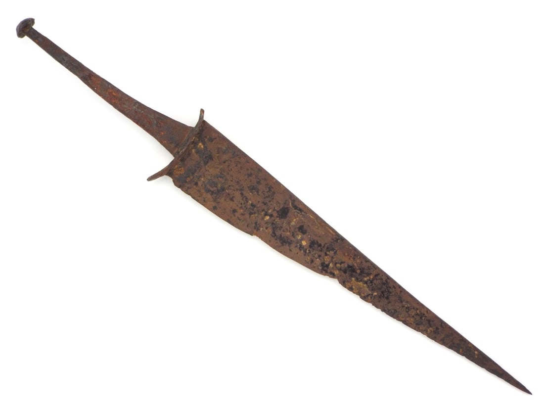 Rare 13th-14th C. Medieval German Large Knights Dagger, Excavated but still quite Firm and Sturdy (1 of 15)