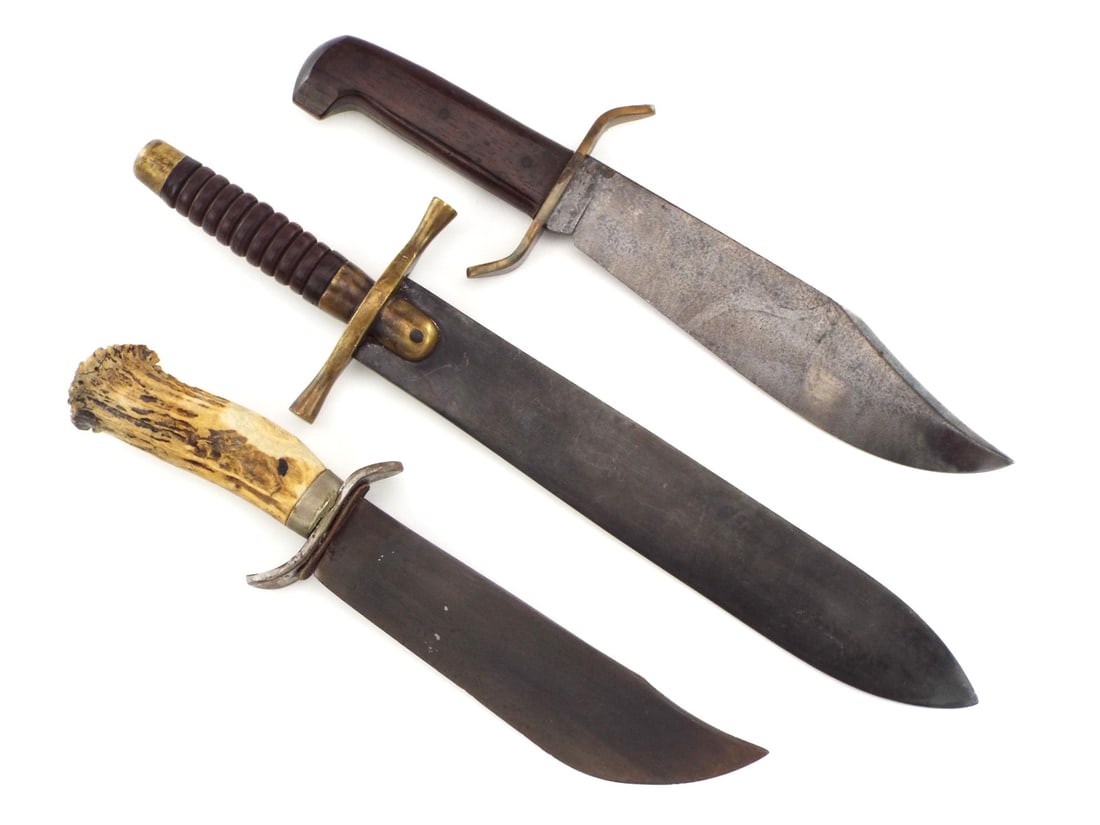 Lot of 3 Old Large Knives (1 of 11)