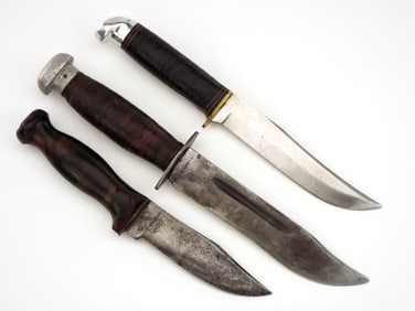 Lot of 3 Fighting Knives