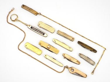 Lot of Nice Gold Plated Pocket Knifes