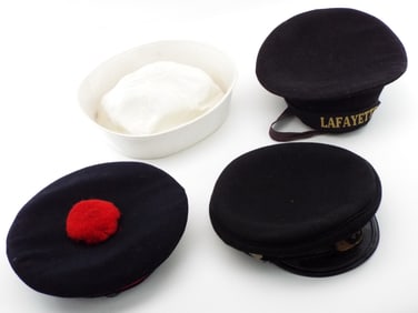 Lot of 4 French Naval Hats