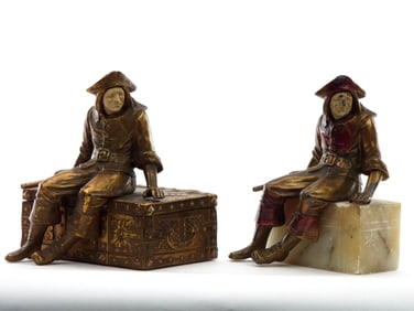Lot Of 2 Heavy Bronze Pirates