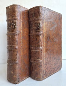 1655 MARTIALIS EPIGRAMMES 2 VOLUMES antique in FRENCH & LATIN