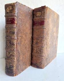 1736 LIVES of CAESARS by Suetonius Tranquillus 2 VOLUMES antique ILLUSTRATED