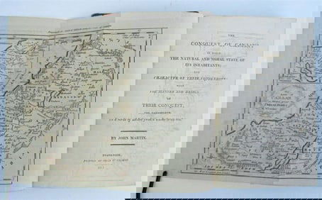1811 CONQUEST of CANAAN by JOHN MARTIN antique w/ MAP AMERICANA Frankford