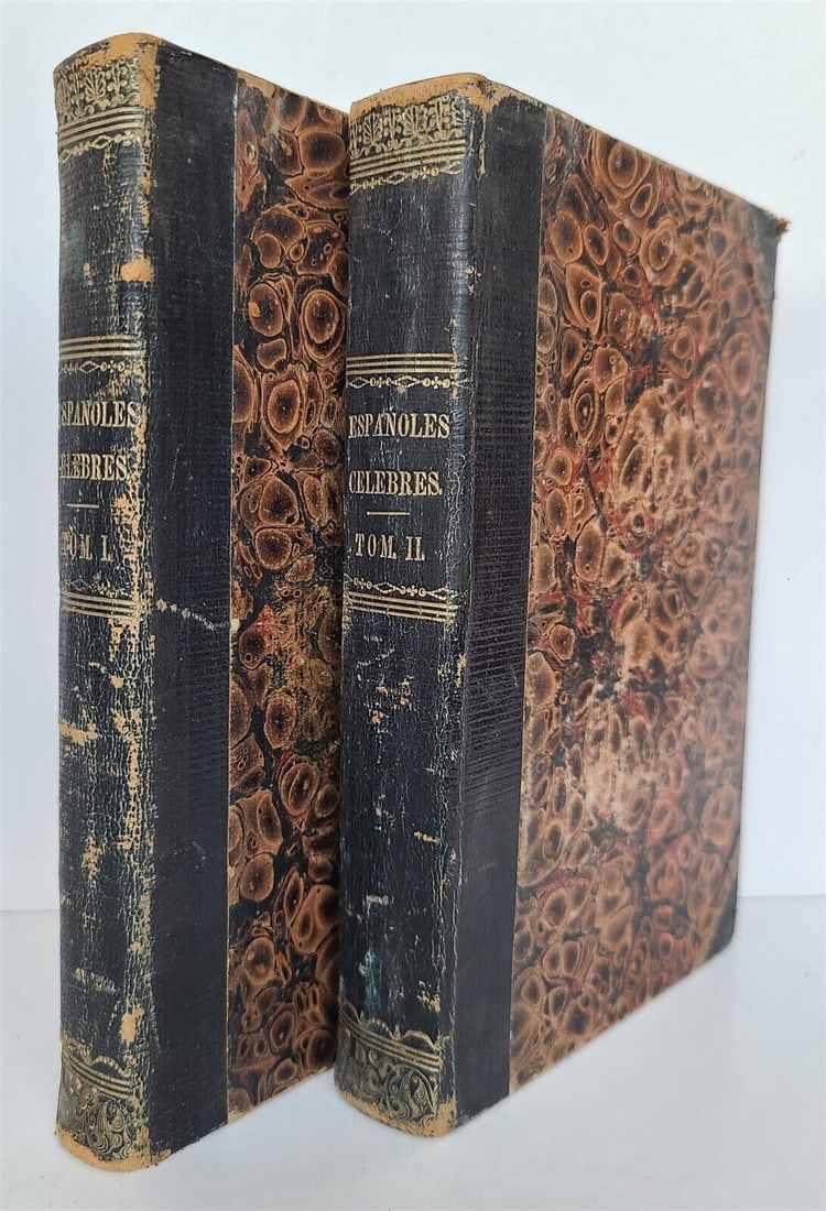 1833 VIDAS de ESPANOLES CELEBRES por DON MANUEL QUINTANA antique SPANISH 2 VOL. (1 of 7)