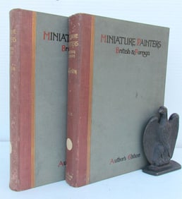 1903 MINIATURE PAINTERS BRITISH & FOREIGN 2 FOLIO volumes ANTIQUE ILLUSTRATED