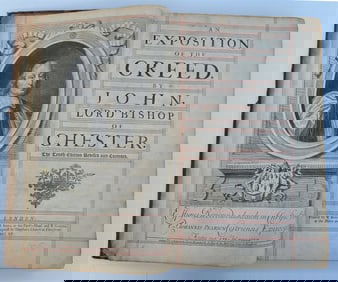 1715 EXPOSITION of the CREED by John Pearson antique FOLIO in ENGLISH theology