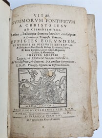 1600 LIVES of POPES antique VITAE SUMMORUM PONTIFICUM CHRISTO IESU ad CLEMENT 8