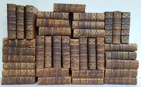 1754-72 LIBRARY of SCIENCE & FINE ARTS 36 VOLUMES in FRENCH antique ILLUSTRATED