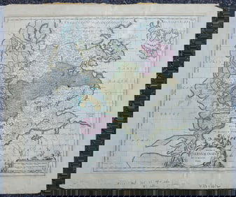 1680 MAP of GERMANY DUCATUS SLESVICENSIS AUSTRALIS PARS antique 20 x 24"