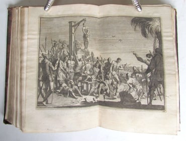 1707 CONQUEST of SOUTH AMERICA ILLUSTRATED antique RARE Hernan Cortes