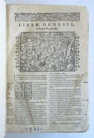 1578 BIBLE ILLUSTRATED by Tobias Stimmer antique BIBLIA LATINA 16th CENTURY