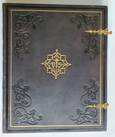 1855 PSALTER in GERMAN SUPERB LARGE FOLIO VOLUME ILLUSTRATED antique M. LUTHER
