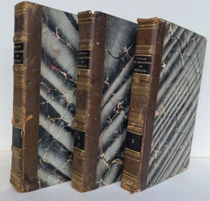 1825 HISTORICAL & LITERARY TRIP TO ENGLAND & SCOTLAND 3 VOLS antique ILLUSTRATED