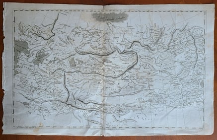 1804 MAP of CENTRAL ASIA MANCHURIA TIBET RUSSIA UZBEKISTAN MONGOLIA AFGHANISTAN